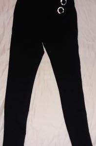 bebe Womens gem long pants black